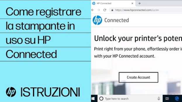 Video Come registrare la stampante in uso su HP Connected auf Deutsch