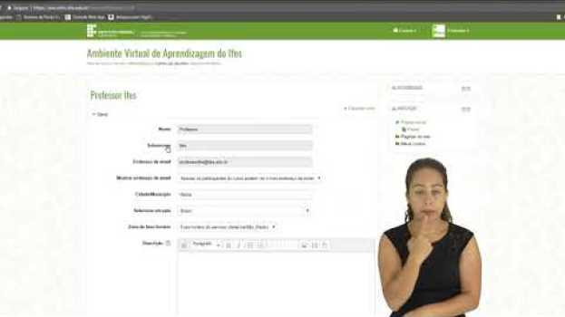 Video Tutorial Moodle: Gerencie seu perfil [Libras] in English