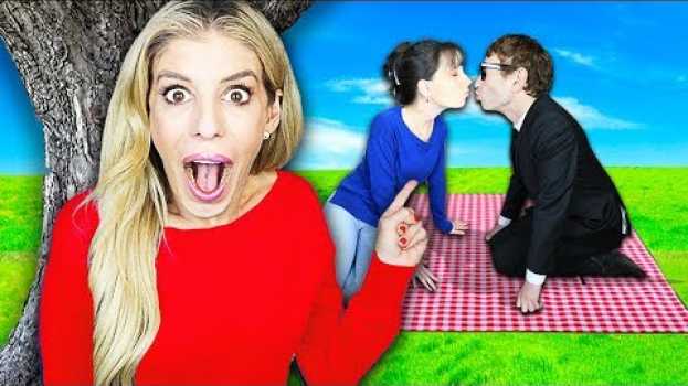 Video Spying on BEST FRIEND FIRST DATE with Her CRUSH! (Kissing to get Event Secret) | Rebecca Zamolo po polsku