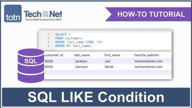 Video How to use the SQL LIKE Condition auf Deutsch