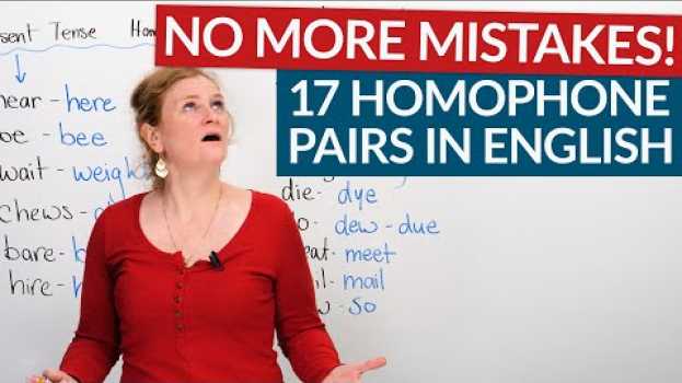 Video Learn 17 homophone pairs in English: be/bee, know/no, hear/here… auf Deutsch