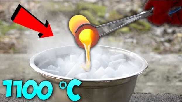 Video ЧТО ЕСЛИ ВЫЛИТЬ РАСКАЛЕННУЮ ЛАВУ в 1100 ГРАДУСОВ в СУХОЙ ЛЁД - 79 °С ..?!   türkçe