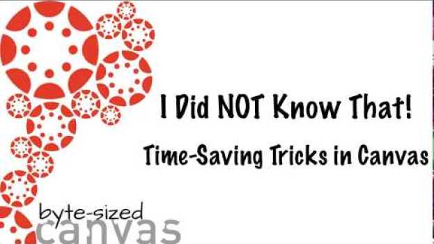 Video Byte sized Canvas - I Did NOT Know That   türkçe