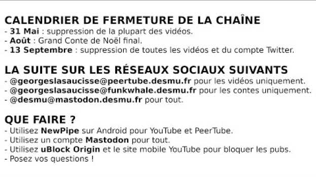 Video J'arrête YouTube mais je vais ailleurs ! en español