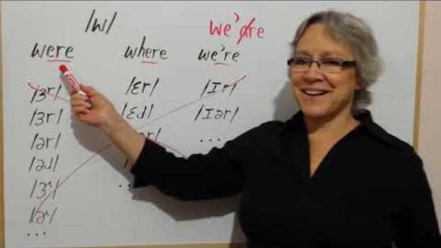 Video How to Pronounce WERE WHERE WE'RE - American English Pronunciation em português