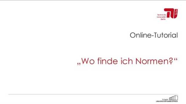 Video Wo finde ich Normen? po polsku