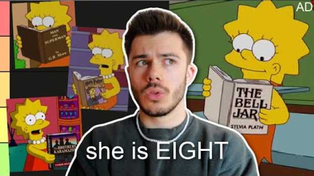 Video rating every book Lisa Simpson reads in The Simpsons on how inappropriate they are for an 8 year old em português