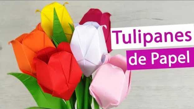 Video 🌷 Tulipán de papel fácil y bonito – Flores de papel fáciles de hacer em português