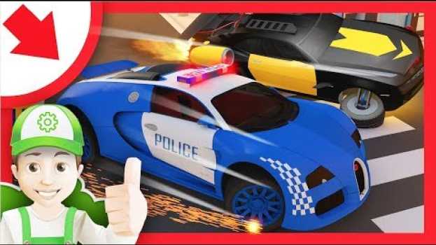 Video POLIZIA bambini. Macchine di Polizia. Cartone della Polizia. POLIZIA Auto. Macchina della POLIZIA. en español
