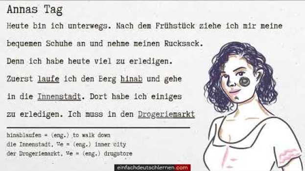 Video #474 Geschichte zum Lesen & Hören | Thema: Annas Tag  | Niveau: A2-B1 #DldH #einfachdeutschlernencom su italiano