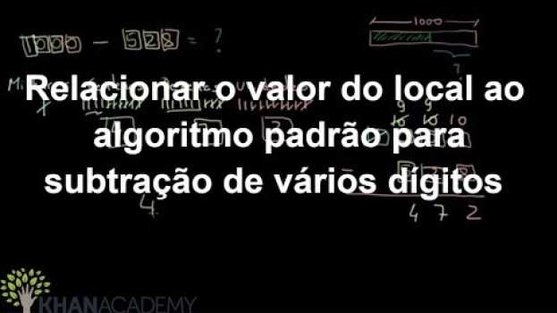 Video Relacionar o valor do local ao algoritmo padrão para subtração de vários dígitos auf Deutsch
