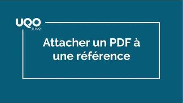 Видео Capsule EndNote : Attacher un PDF à une référence на русском