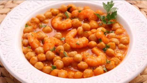 Video Garbanzos con Langostinos | Potaje muy Fácil y Delicioso   türkçe