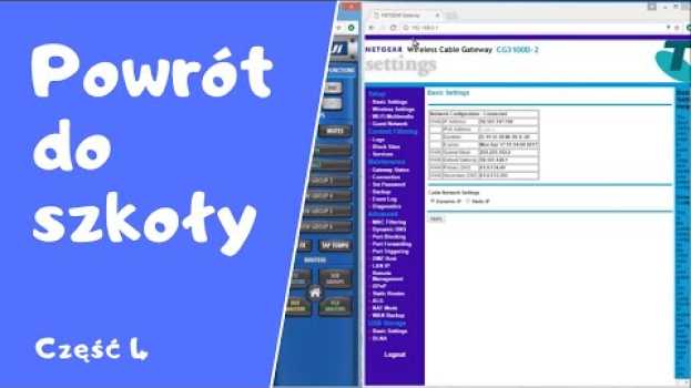 Video Soundcraft Ui24R tutorial "Podłączenie zewnętrznego rutera" część 4 in English