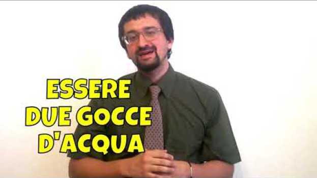 Video essere due gocce d'acqua | Impara le espressioni idiomatiche italiane en español
